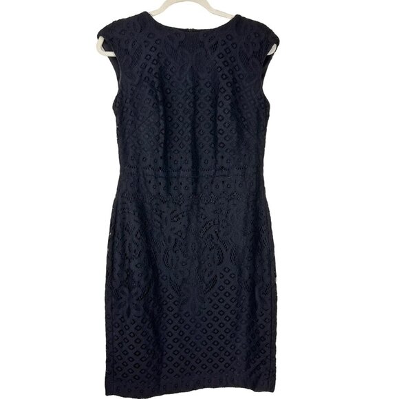 Ralph Lauren Formal Black Lace Shift Sleeveless Dress Size 8 - Picture 1 of 10